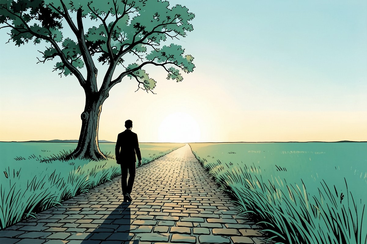 A path leading to a bright horizon